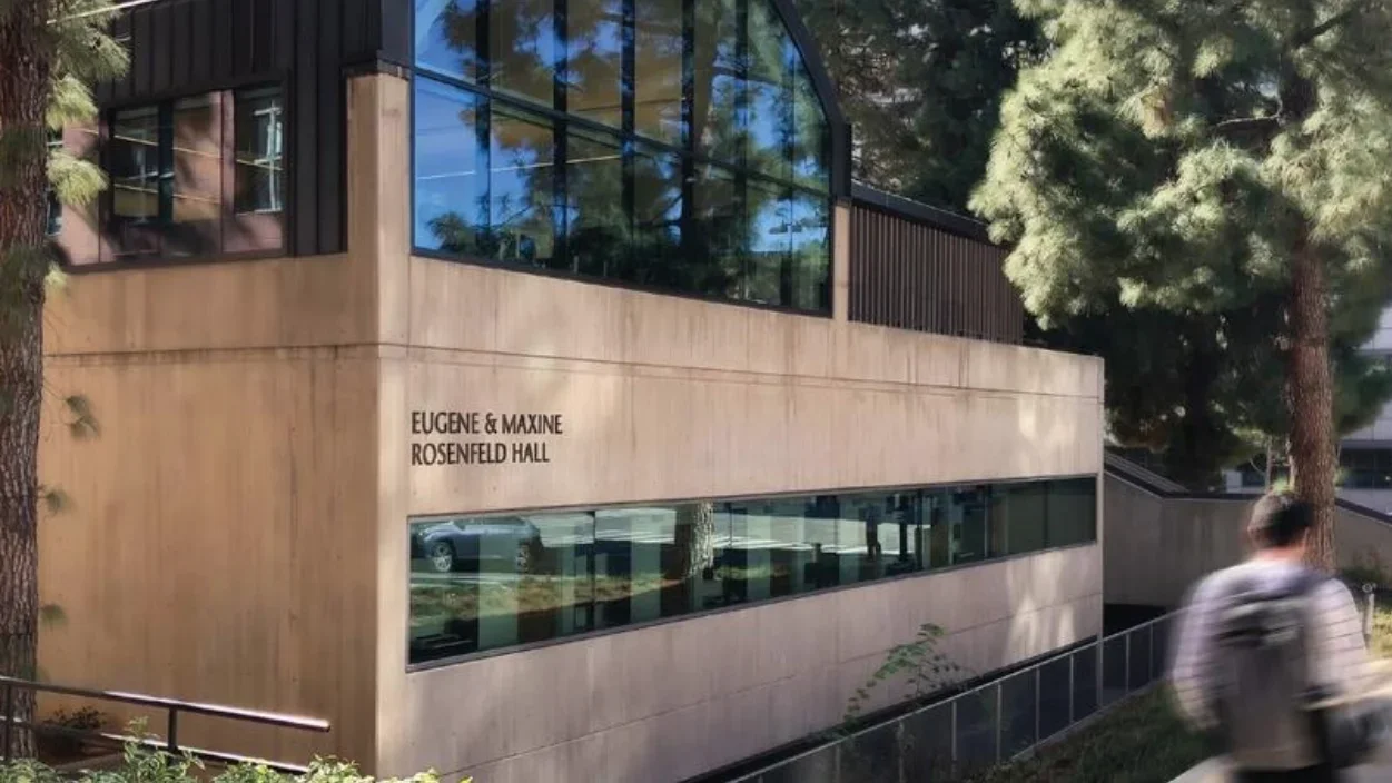 The exterior of Rosenfeld Hall