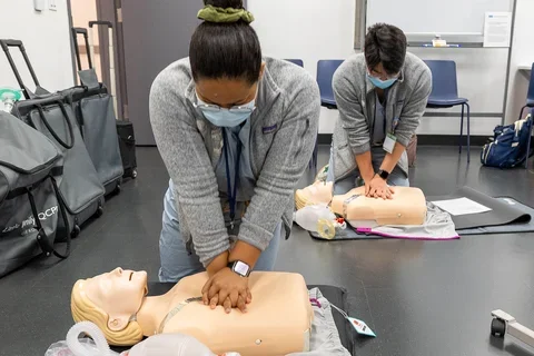 Medical Students practicing CPR