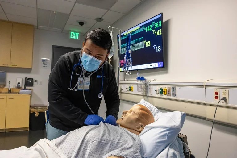 Medical Student During High Fidelity Simulation Session