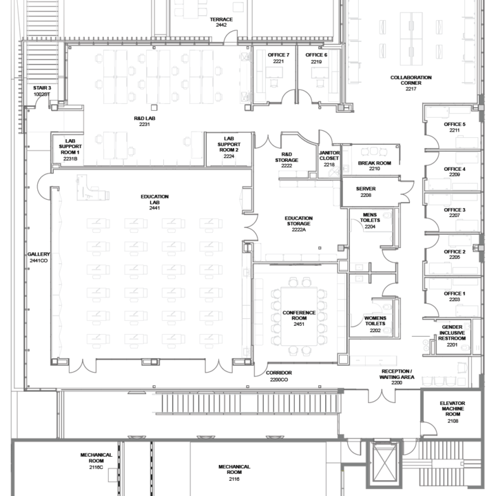 Rosenfeld Hall Floorplan Level 2 CASIT